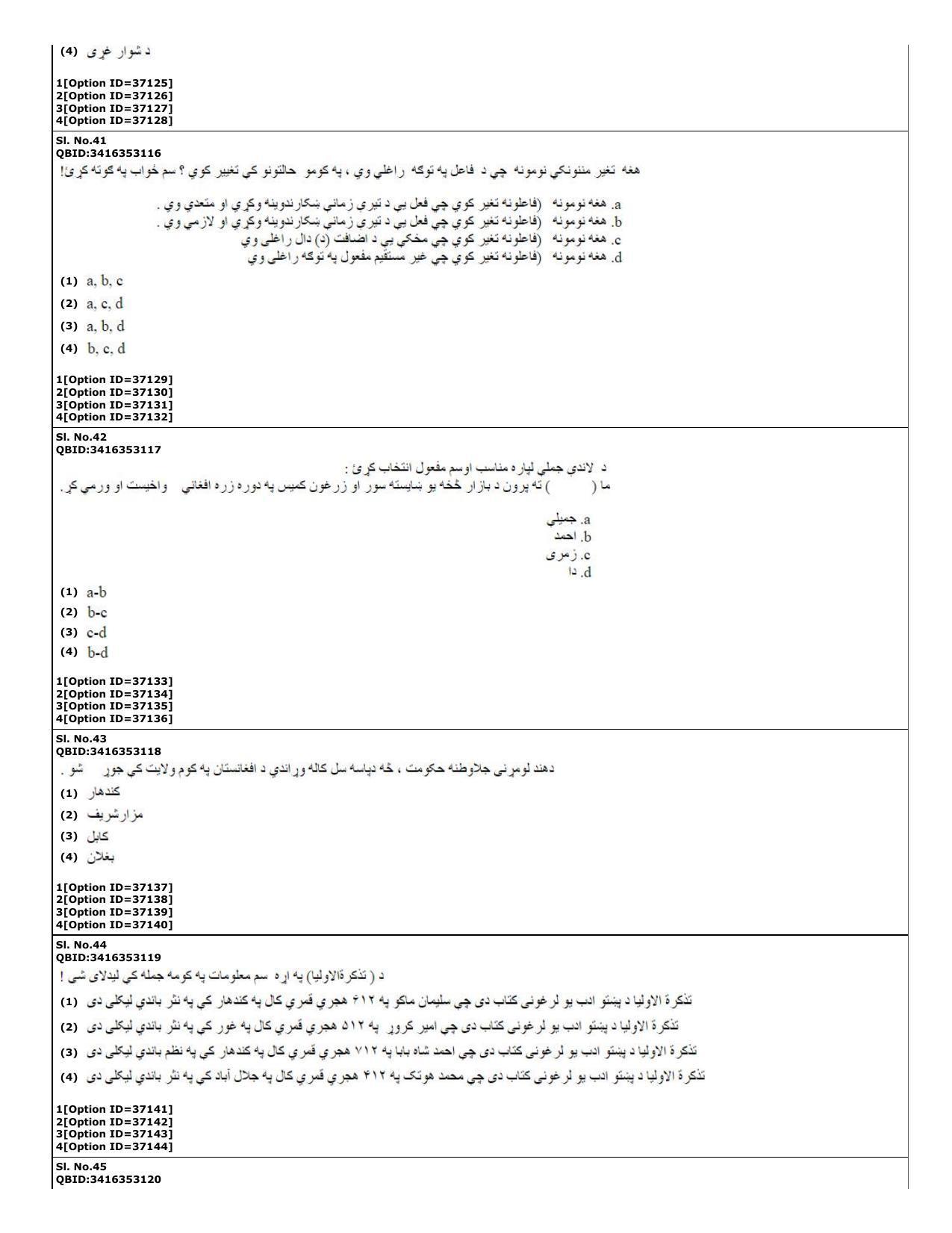 CUET (PG) 2022: PGQP-60 Pashto (10-09-2022) Question Paper - Page 15