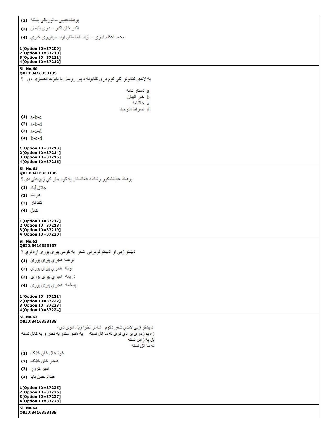 CUET (PG) 2022: PGQP-60 Pashto (10-09-2022) Question Paper - Page 19