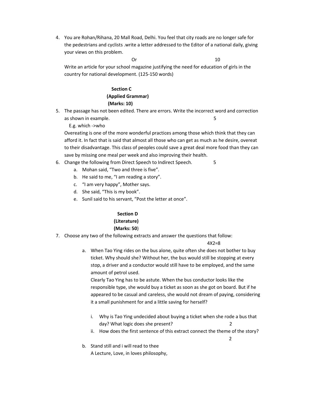JAC Board Class 12th 2019 ENGLISH ELECTIVE SET-1 Model Paper - Page 3