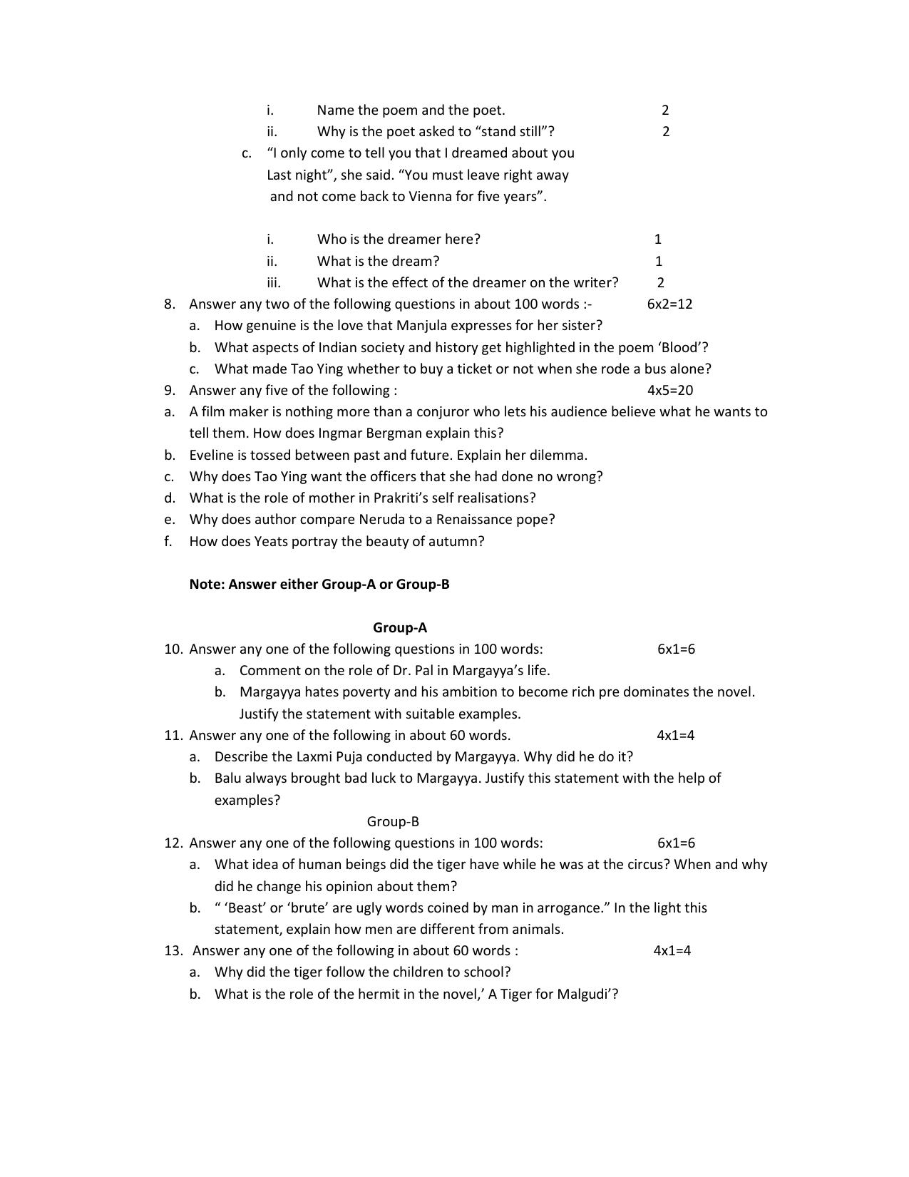 JAC Board Class 12th 2019 ENGLISH ELECTIVE SET-1 Model Paper - Page 4