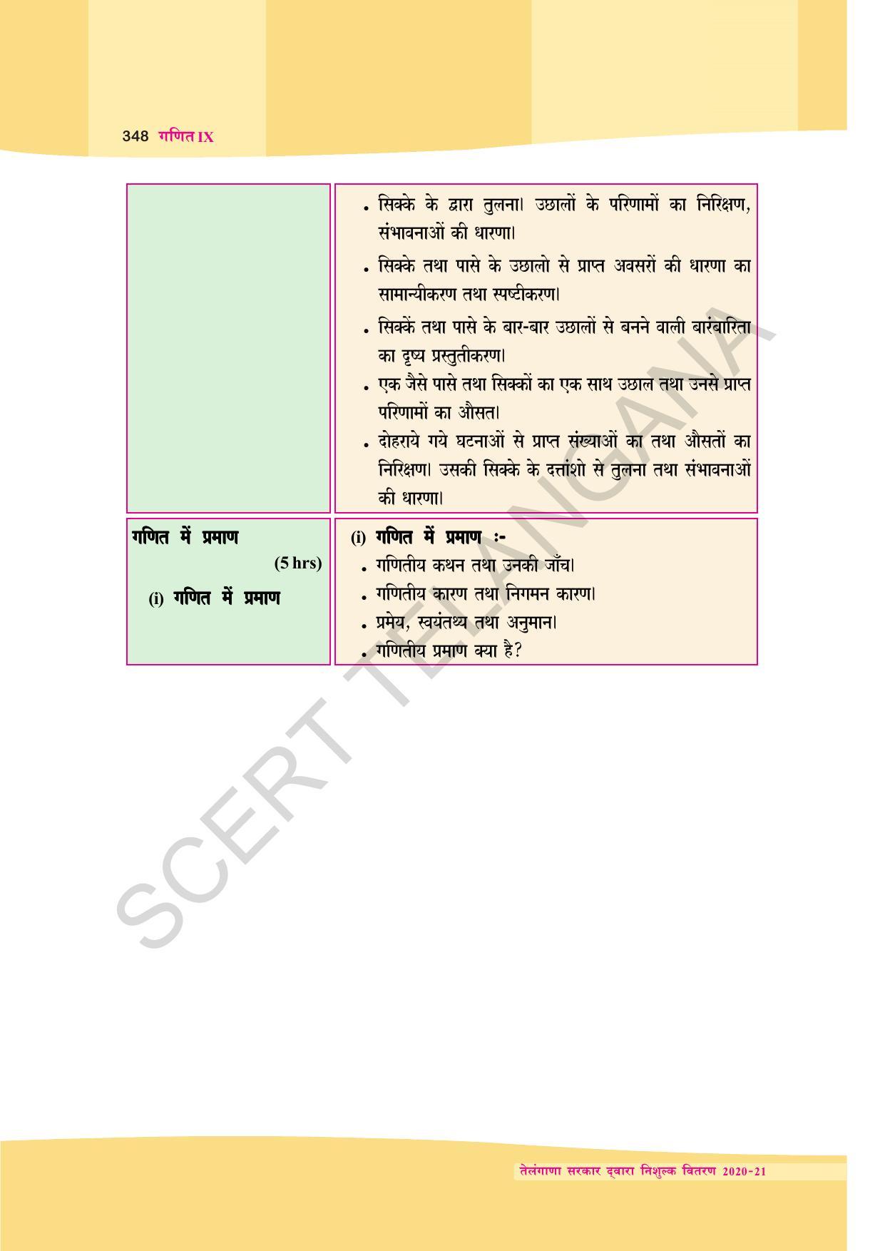 TS SCERT Class 9 Maths (Hindi Medium) Text Book - Page 261