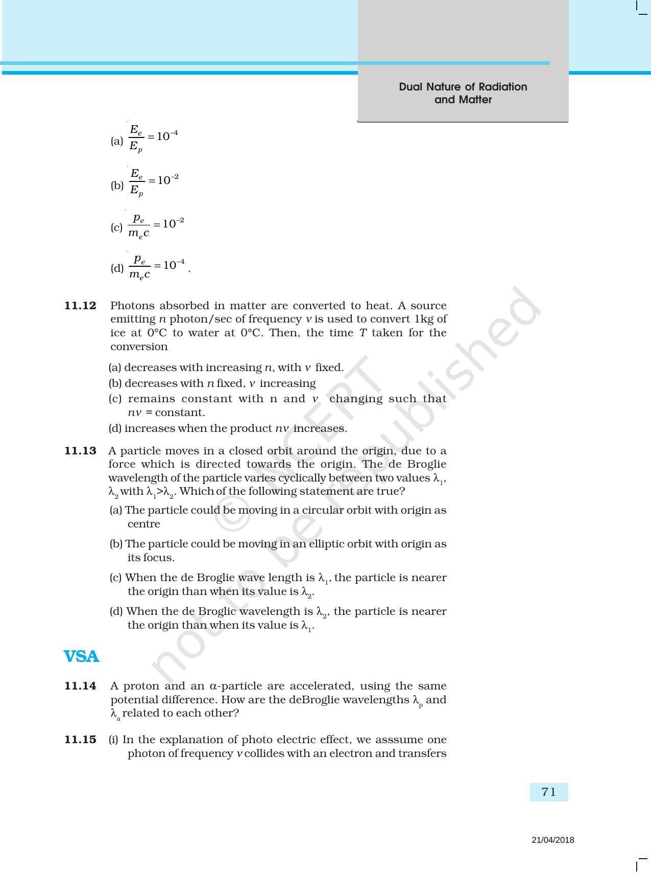 NCERT Exemplar Book for Class 12 Physics: Chapter 11 Dual Nature of Radiation and Matter - Page 4