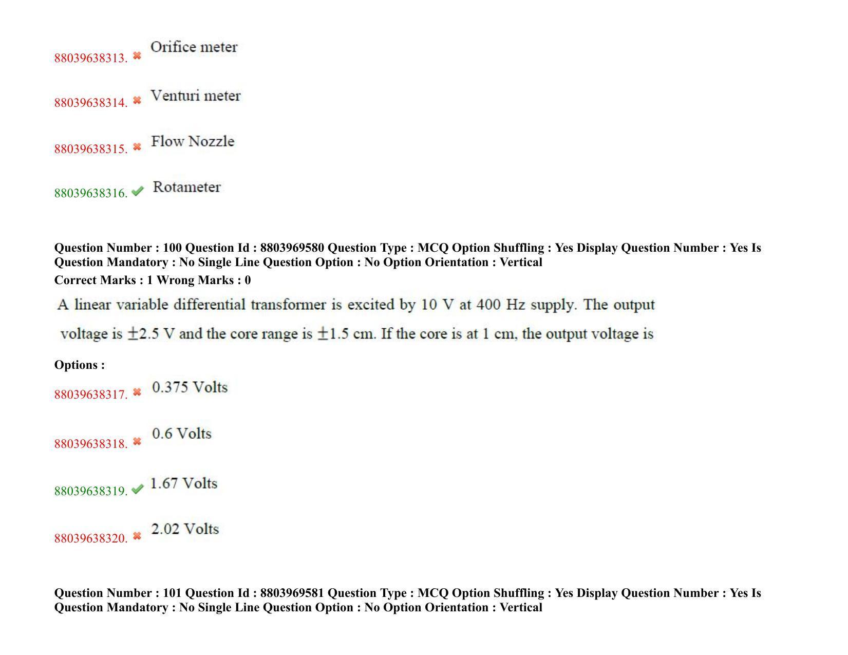 TS PGECET 2020: Instrumentation Engineering Question Papers - Page 67