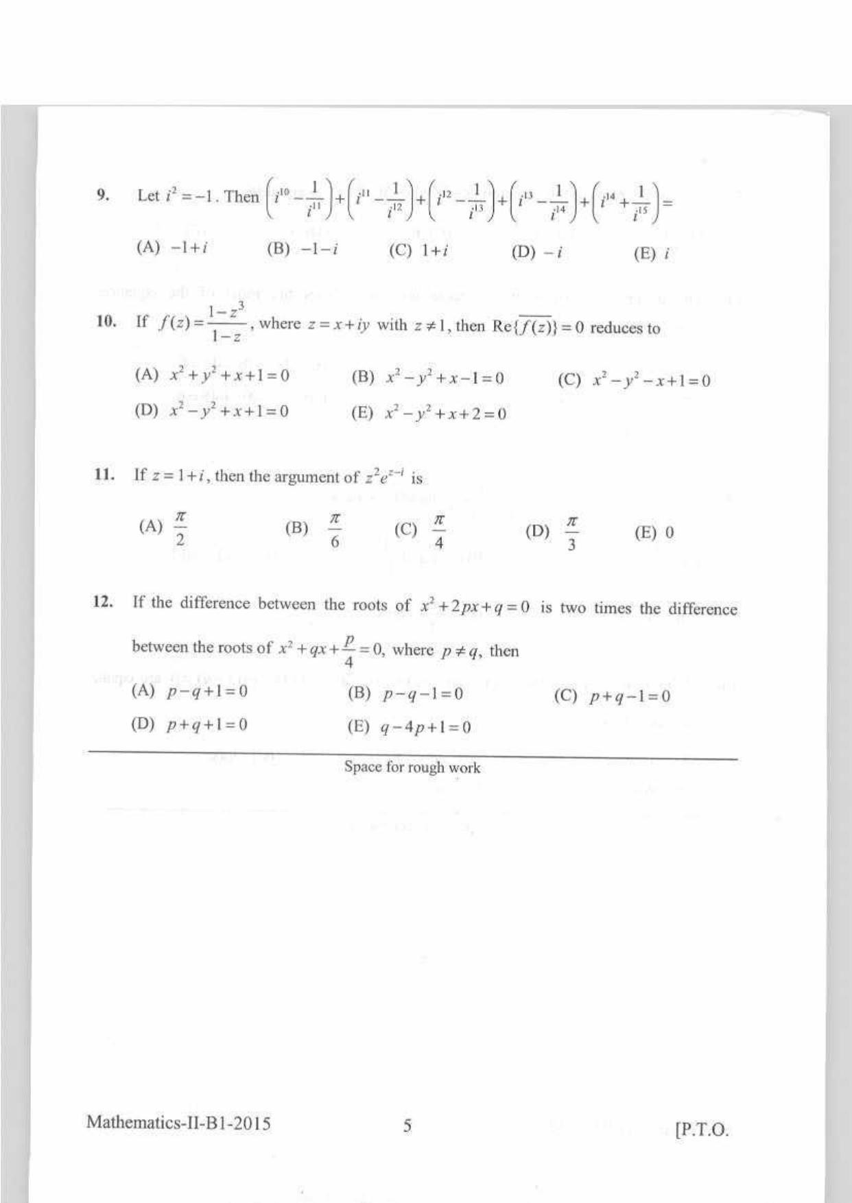 KEAM Paper II 2015 Question Paper - Page 6