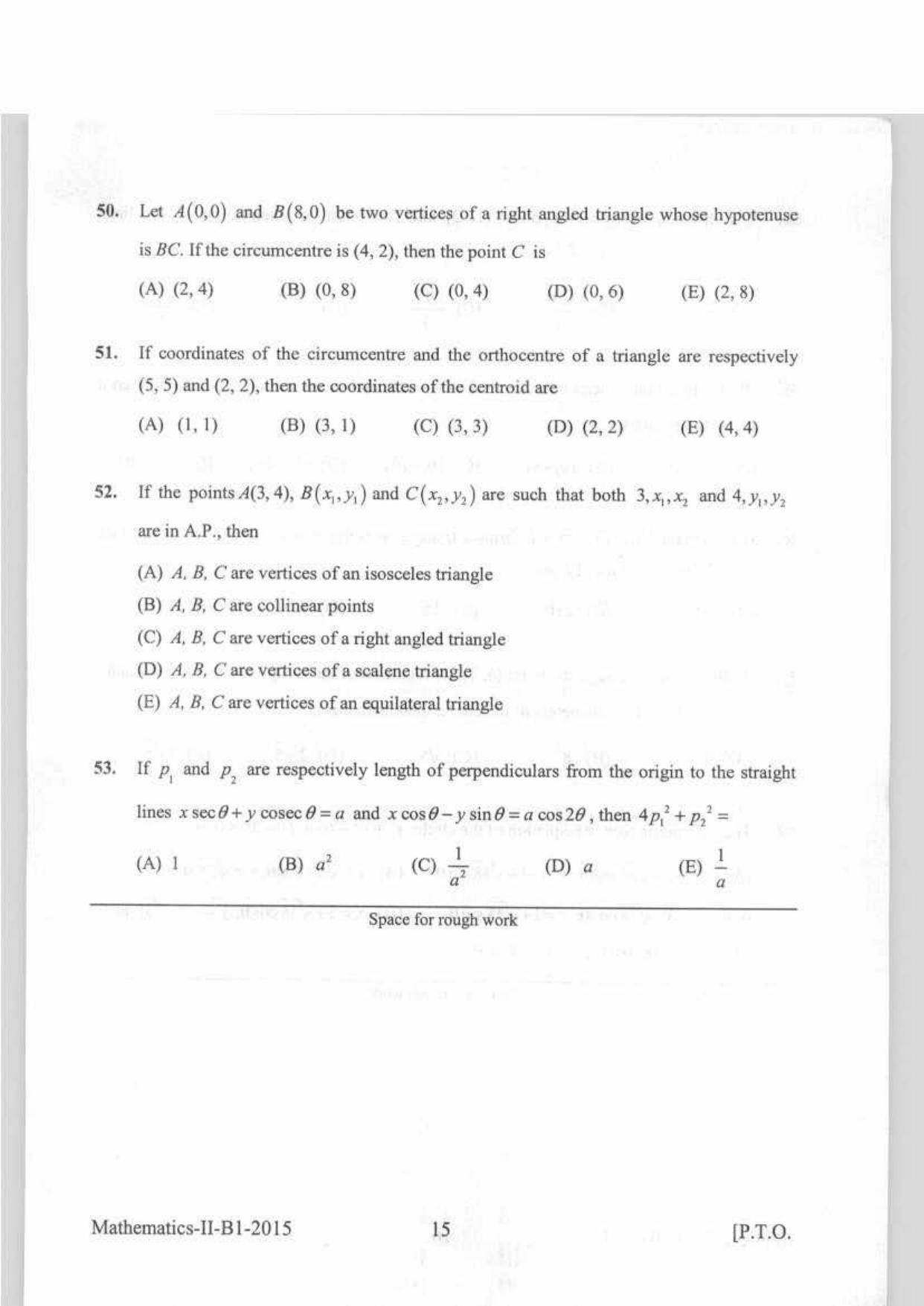 KEAM Paper II 2015 Question Paper - Page 15