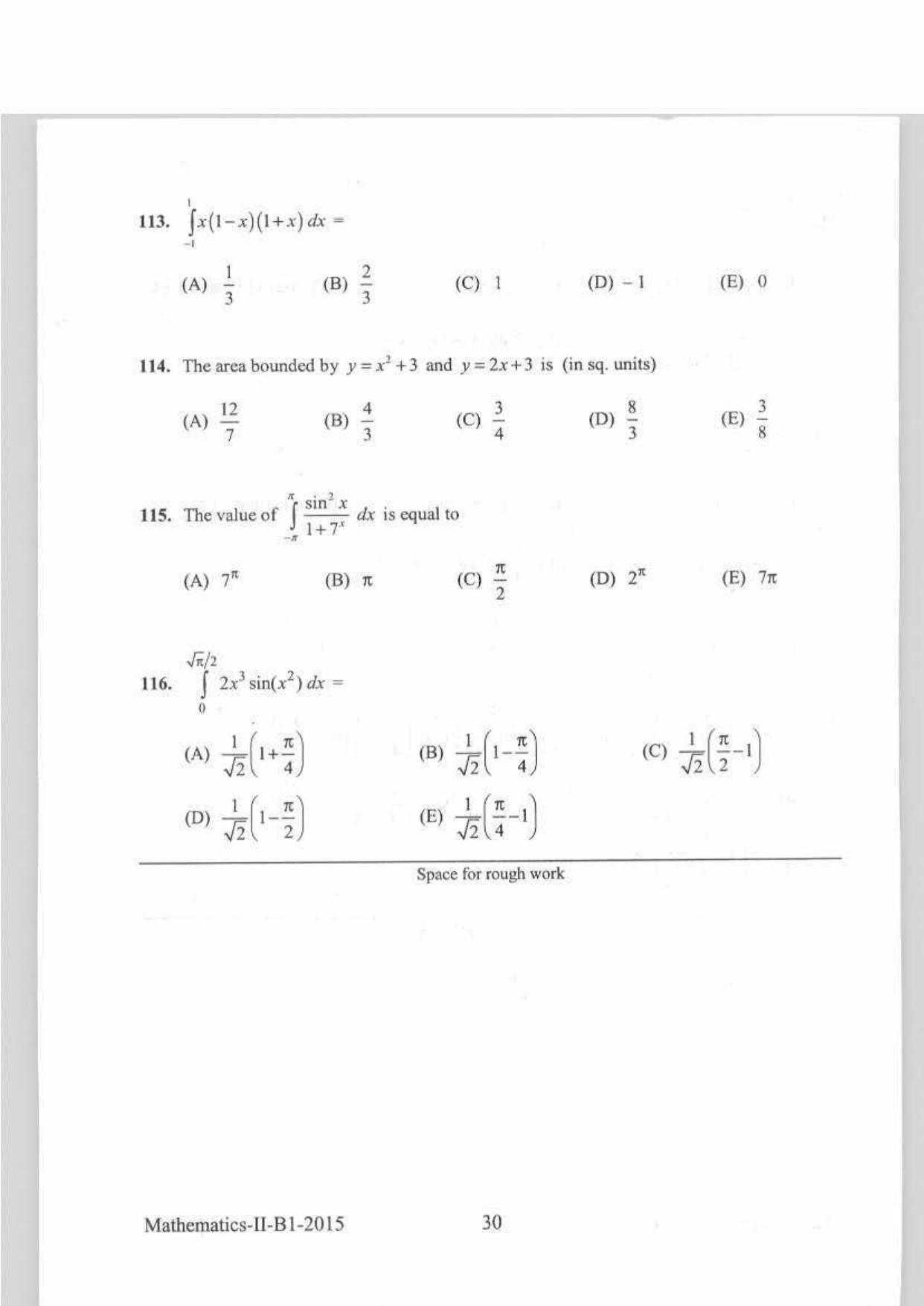 KEAM Paper II 2015 Question Paper - Page 30
