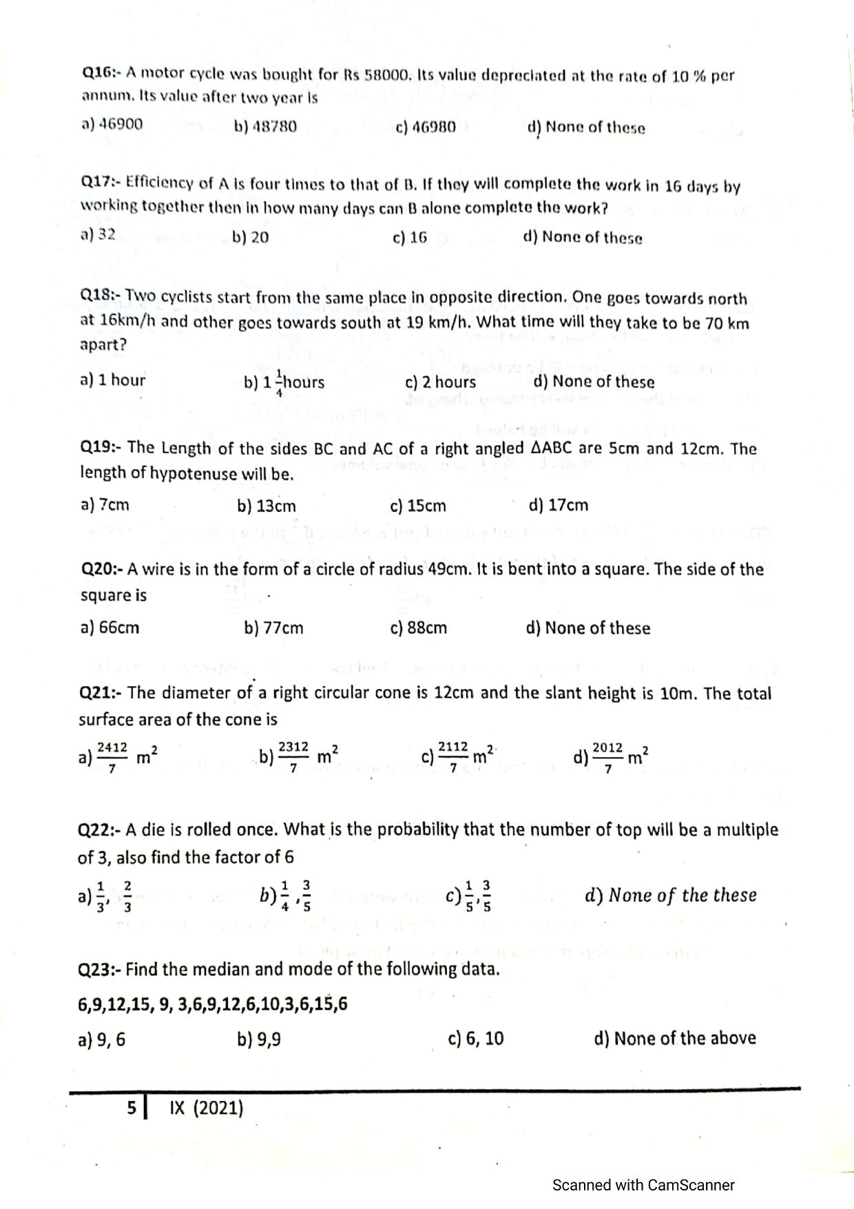 JKSSEE 2021 Class 9 Question Paper - Page 4
