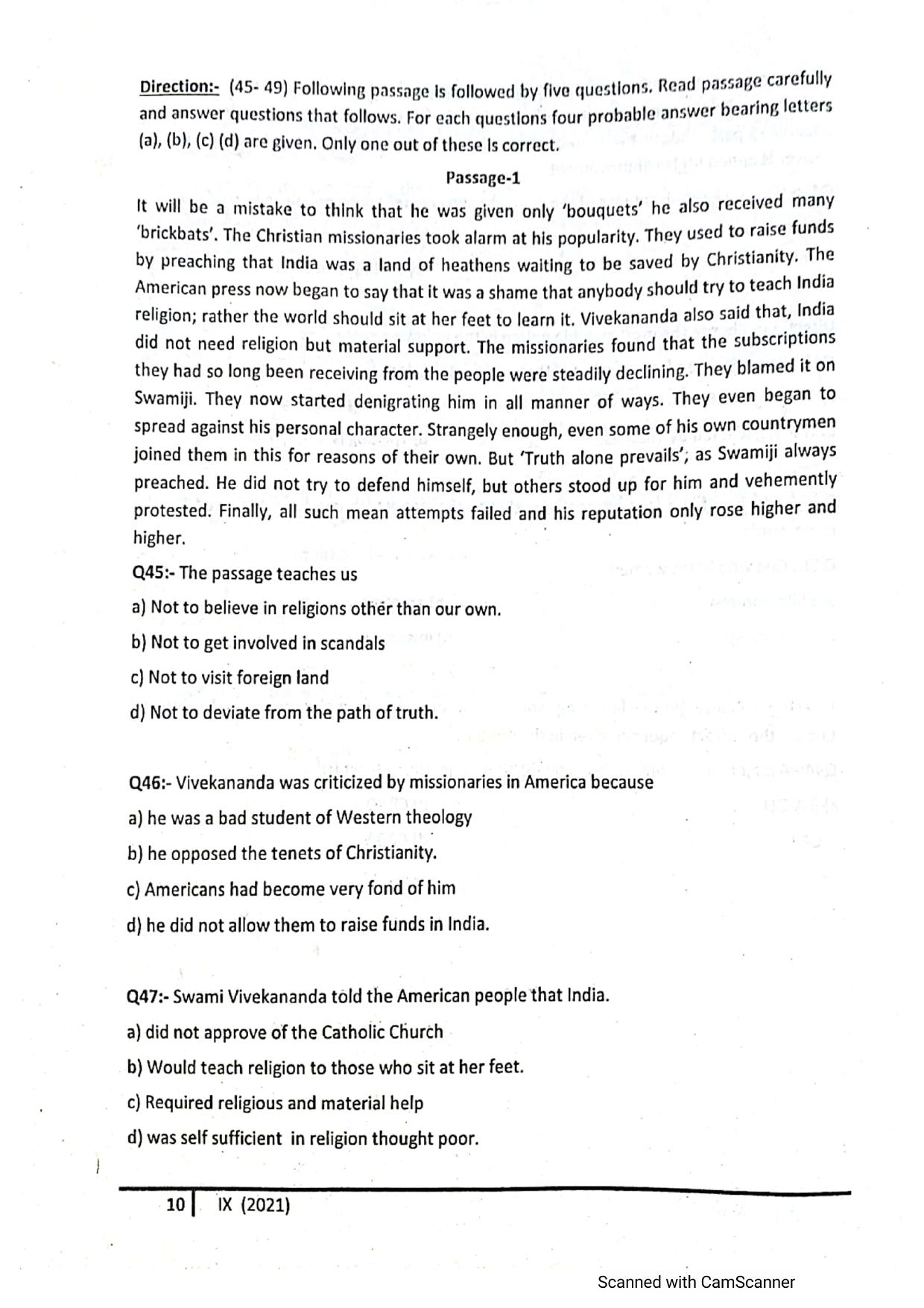 JKSSEE 2021 Class 9 Question Paper - Page 9