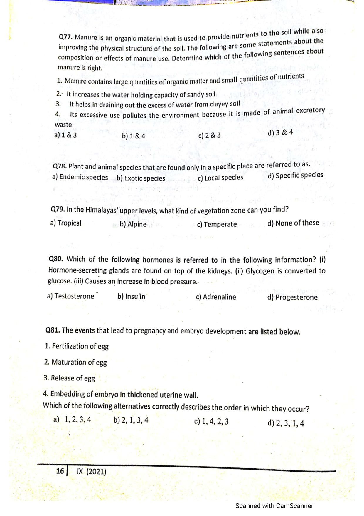 JKSSEE 2021 Class 9 Question Paper - Page 15