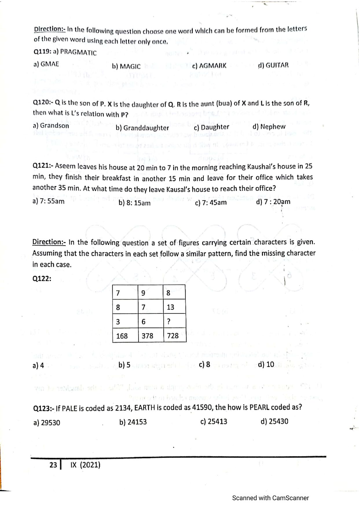 JKSSEE 2021 Class 9 Question Paper - Page 22