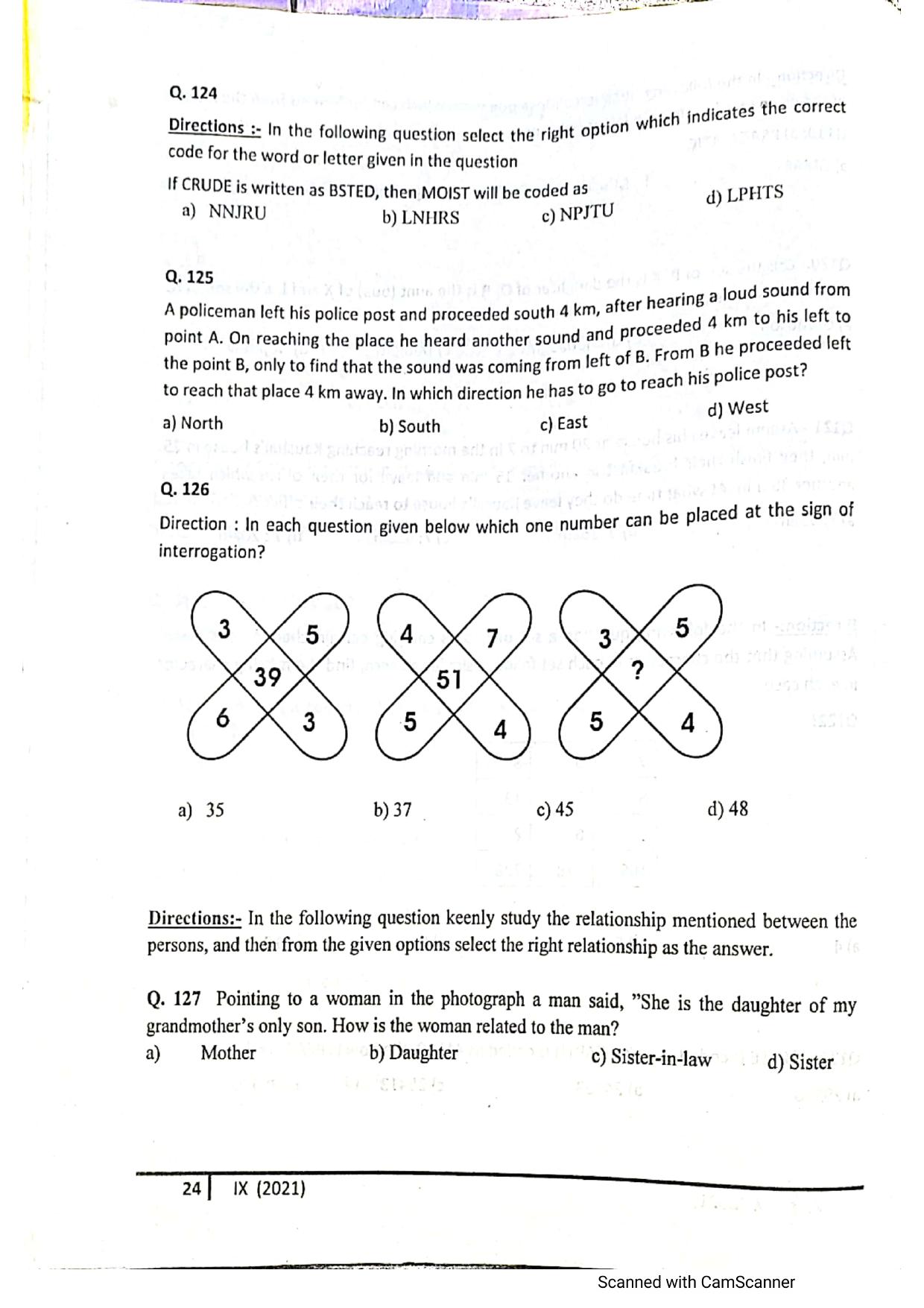 JKSSEE 2021 Class 9 Question Paper - Page 23