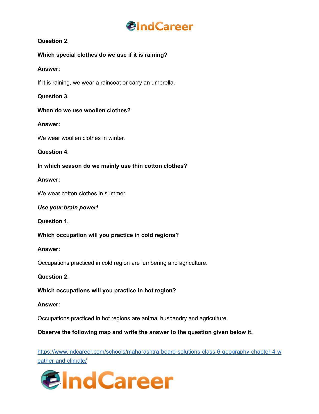 Maharashtra Board Solutions Class 6-Geography: Chapter 4- Weather and Climate - Page 8
