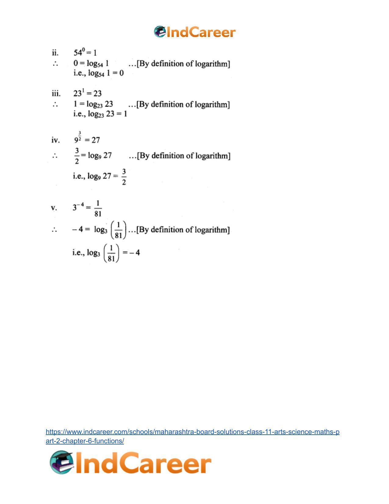 Maharashtra Board Solutions Class 11-Arts & Science Maths (Part 2): Chapter 6- Functions - Page 24