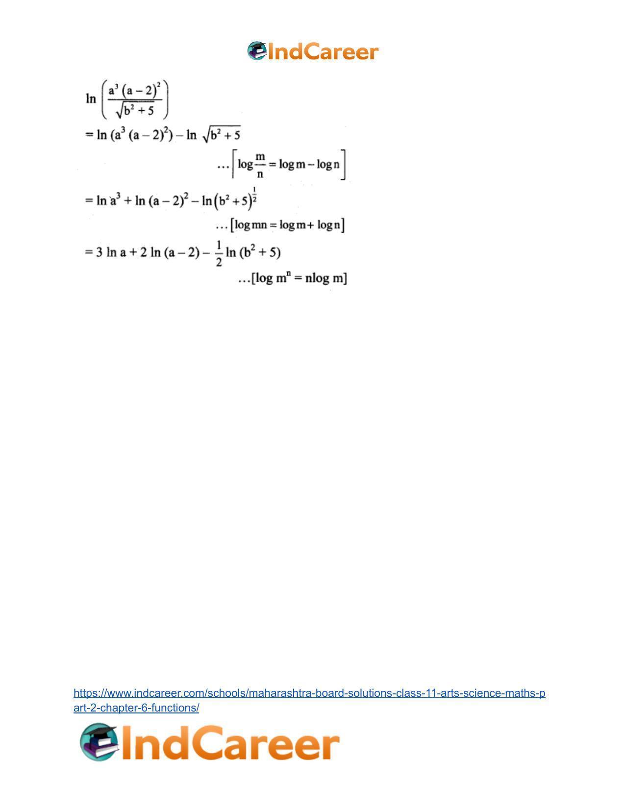 Maharashtra Board Solutions Class 11-Arts & Science Maths (Part 2): Chapter 6- Functions - Page 29