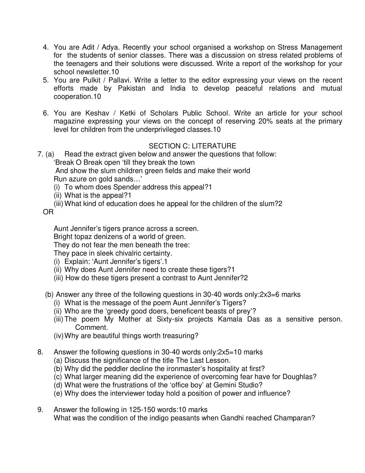 CBSE Class 12 English Core Assignment 7 - Page 4
