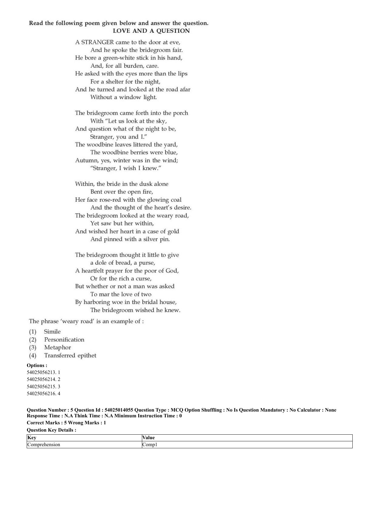 CUET 2023 Domestic Shift 1 Question Paper - 7 June 2023 - Page 5