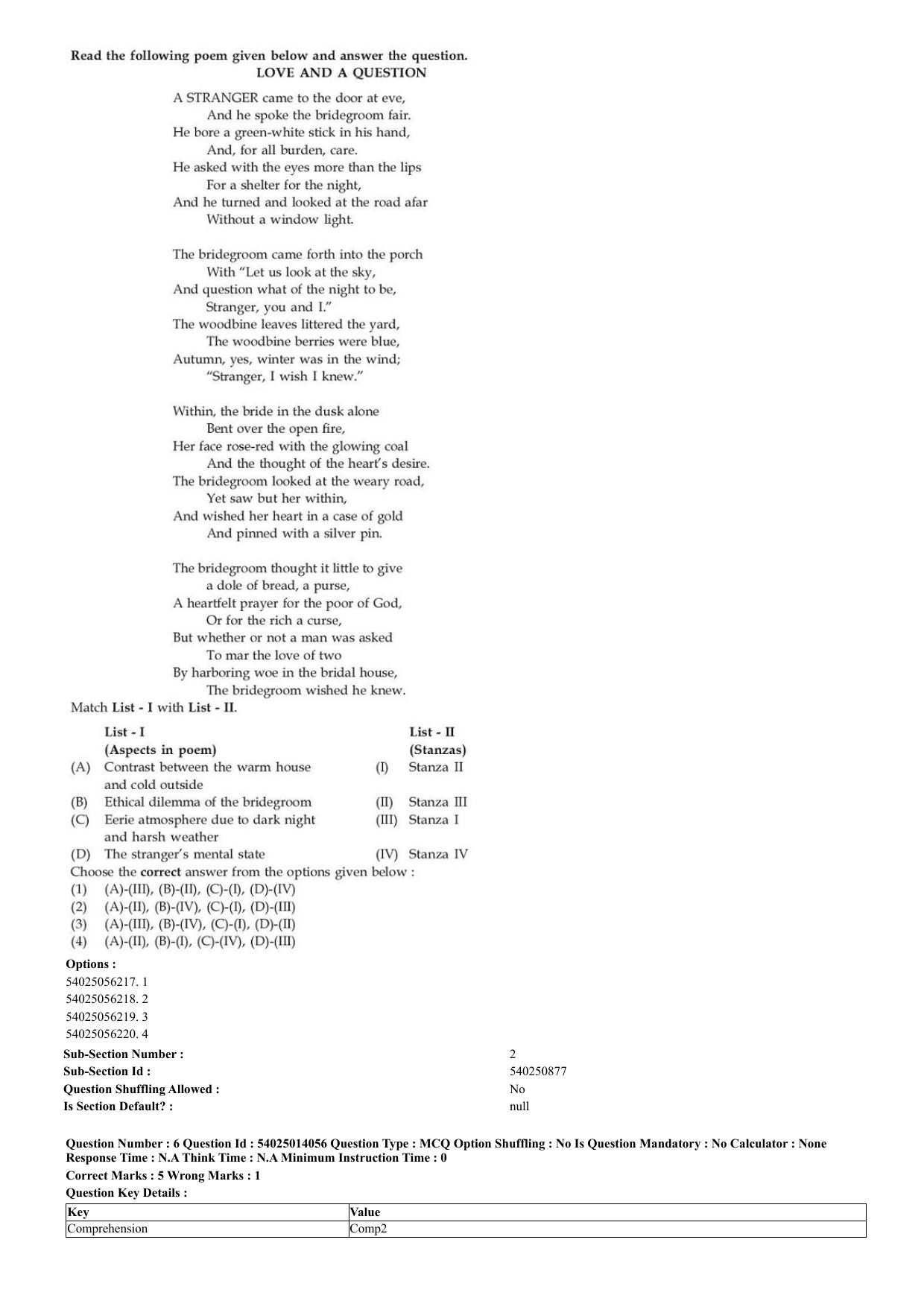 CUET 2023 Domestic Shift 1 Question Paper - 7 June 2023 - Page 6