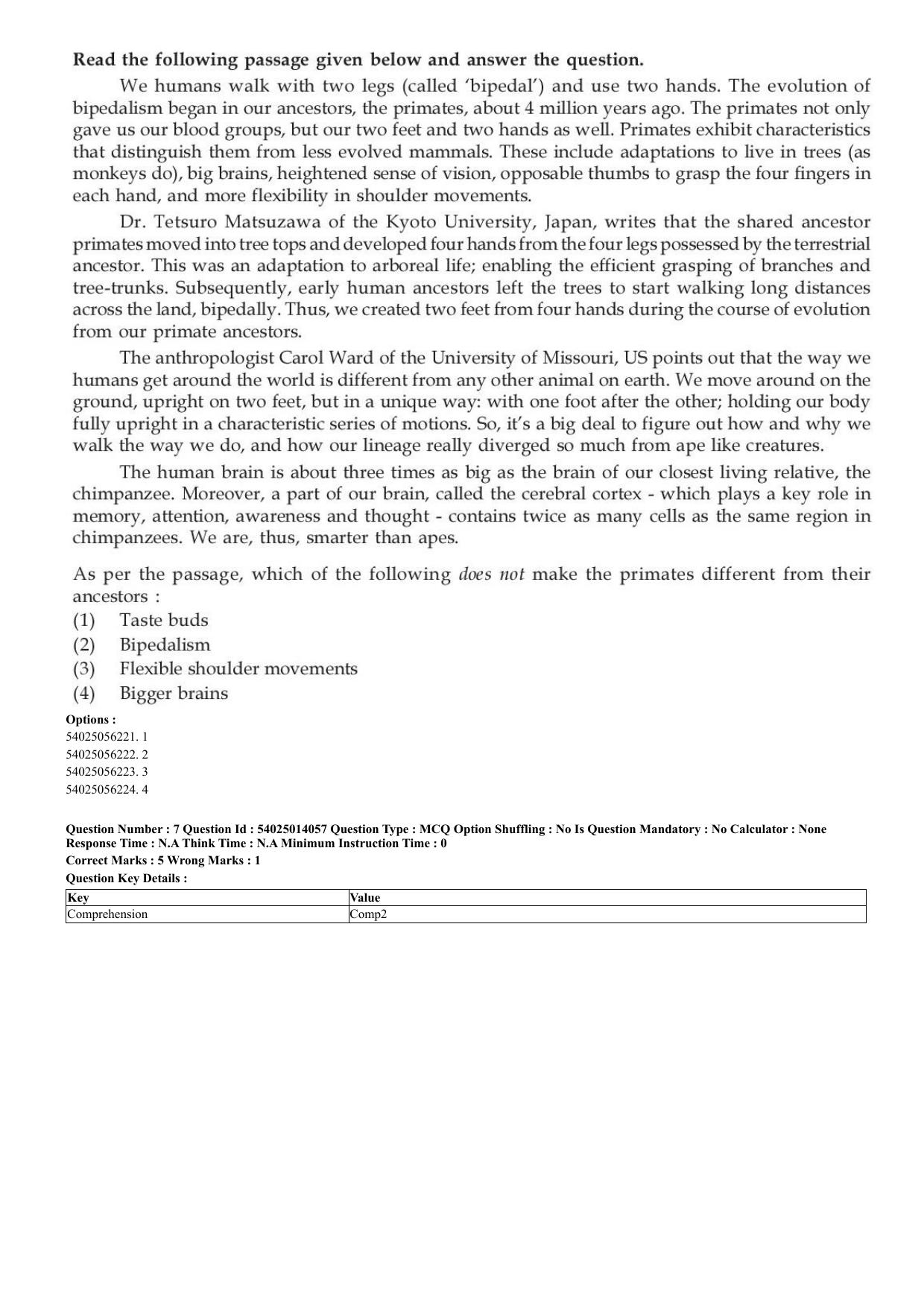 CUET 2023 Domestic Shift 1 Question Paper - 7 June 2023 - Page 7