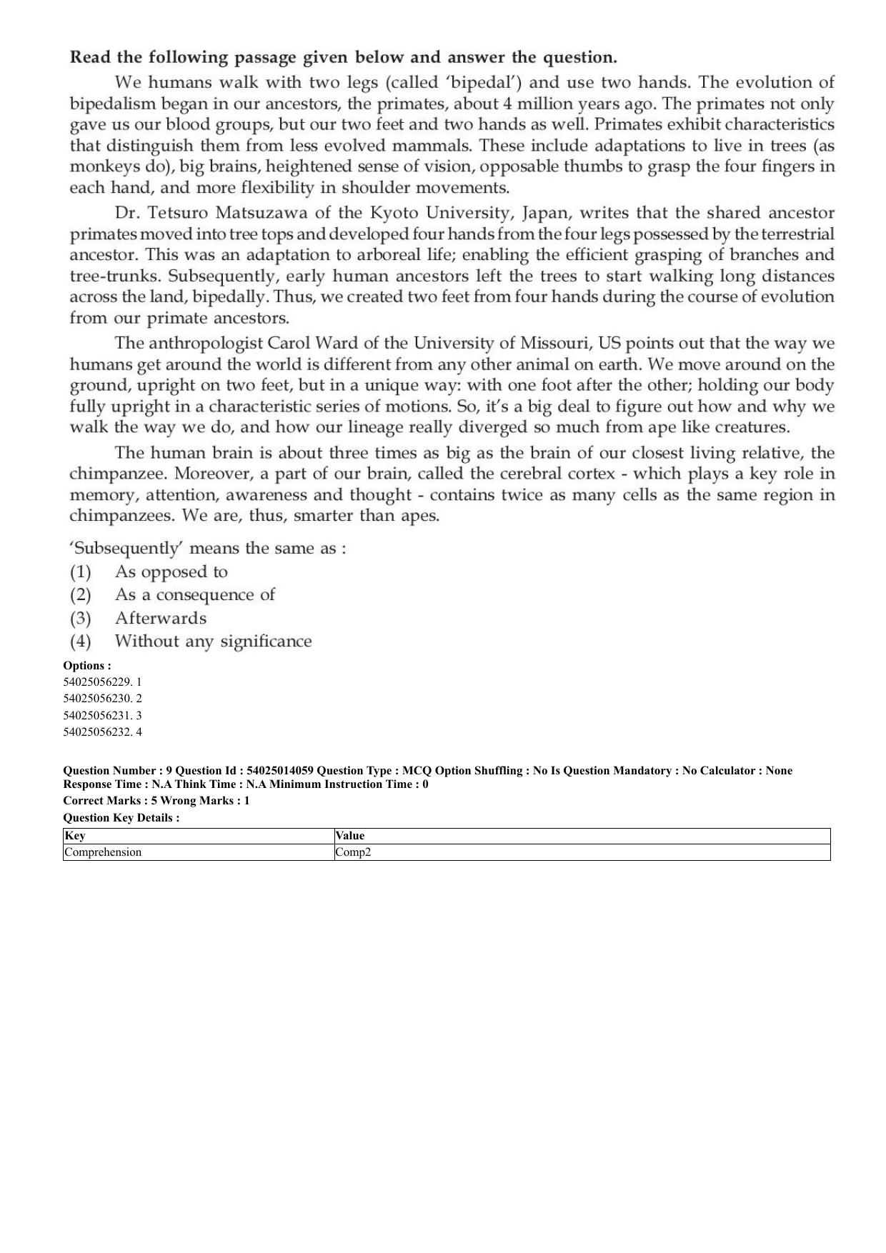 CUET 2023 Domestic Shift 1 Question Paper - 7 June 2023 - Page 9