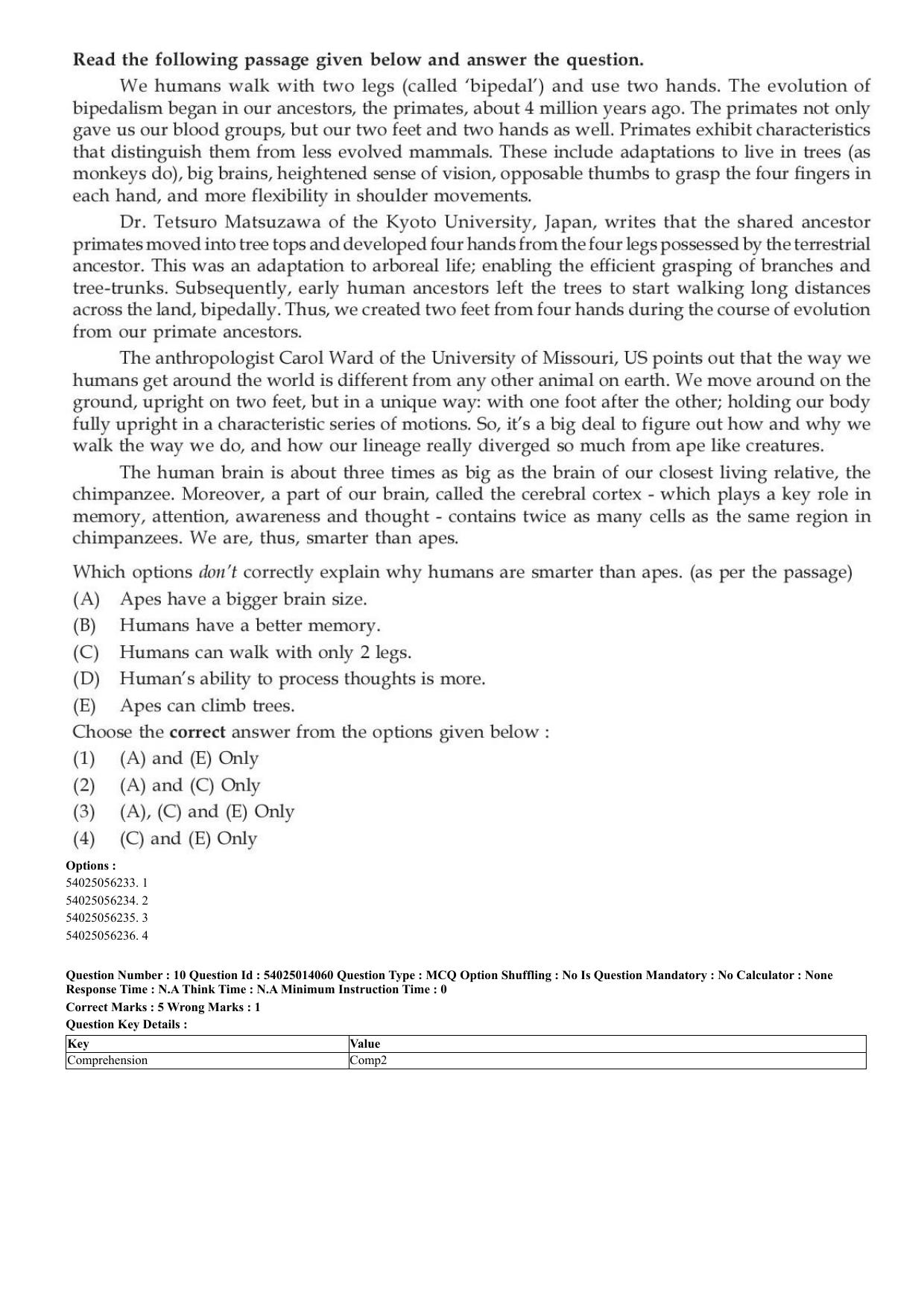 CUET 2023 Domestic Shift 1 Question Paper - 7 June 2023 - Page 10