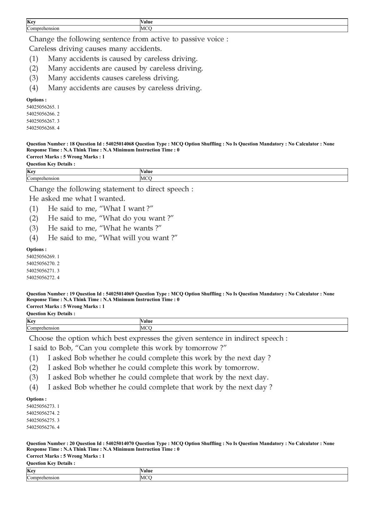 CUET 2023 Domestic Shift 1 Question Paper - 7 June 2023 - Page 17