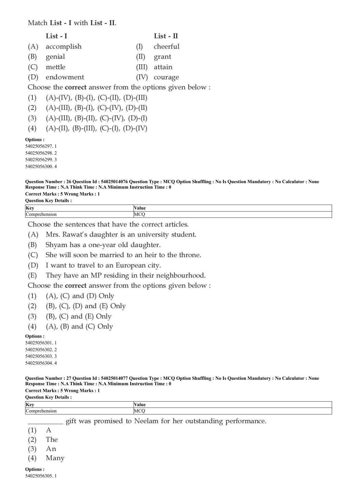 CUET 2023 Domestic Shift 1 Question Paper - 7 June 2023 - Page 20