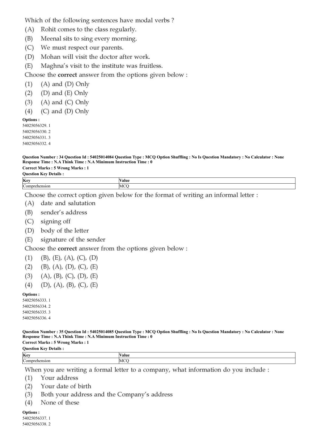 CUET 2023 Domestic Shift 1 Question Paper - 7 June 2023 - Page 23
