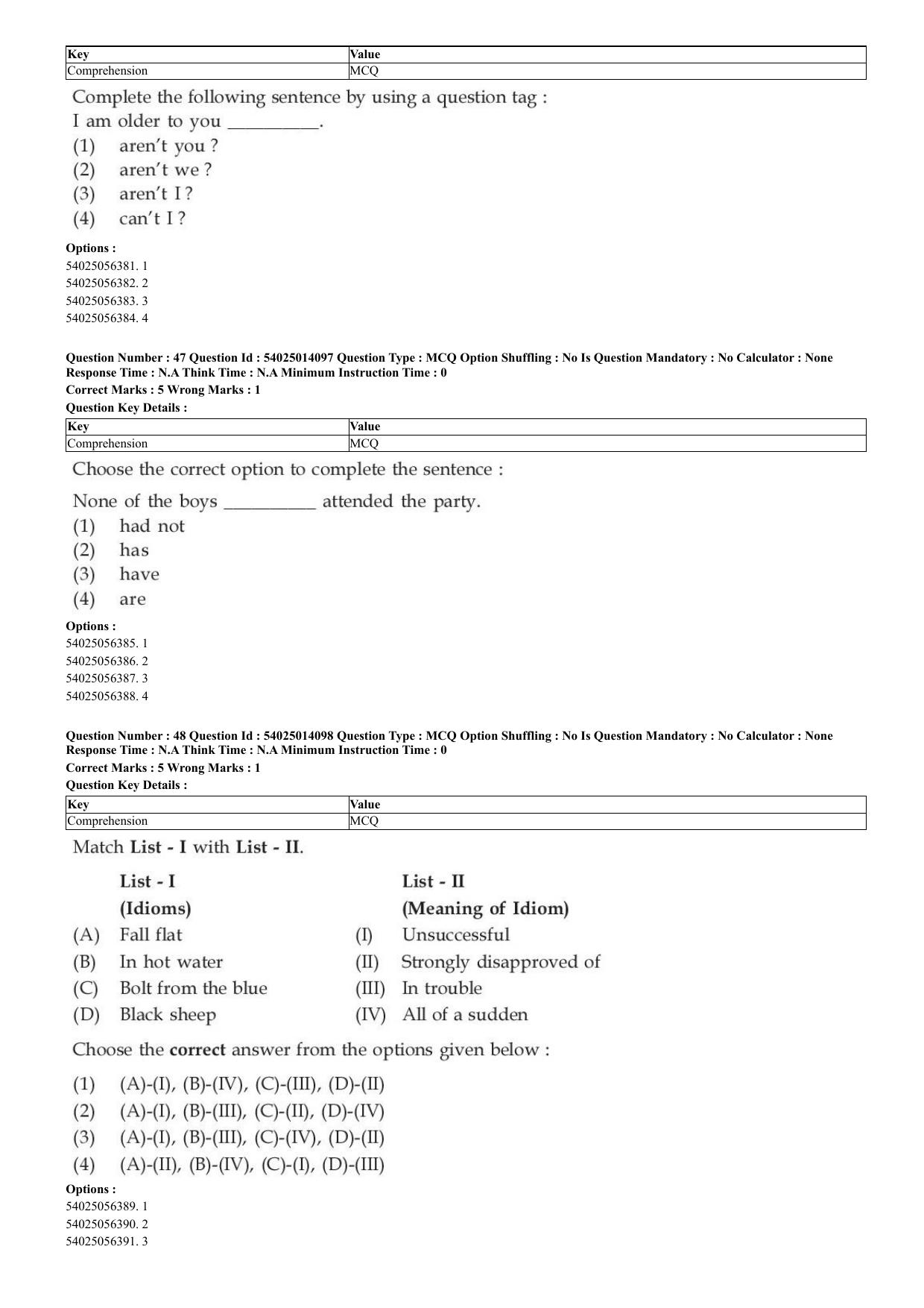 CUET 2023 Domestic Shift 1 Question Paper - 7 June 2023 - Page 28