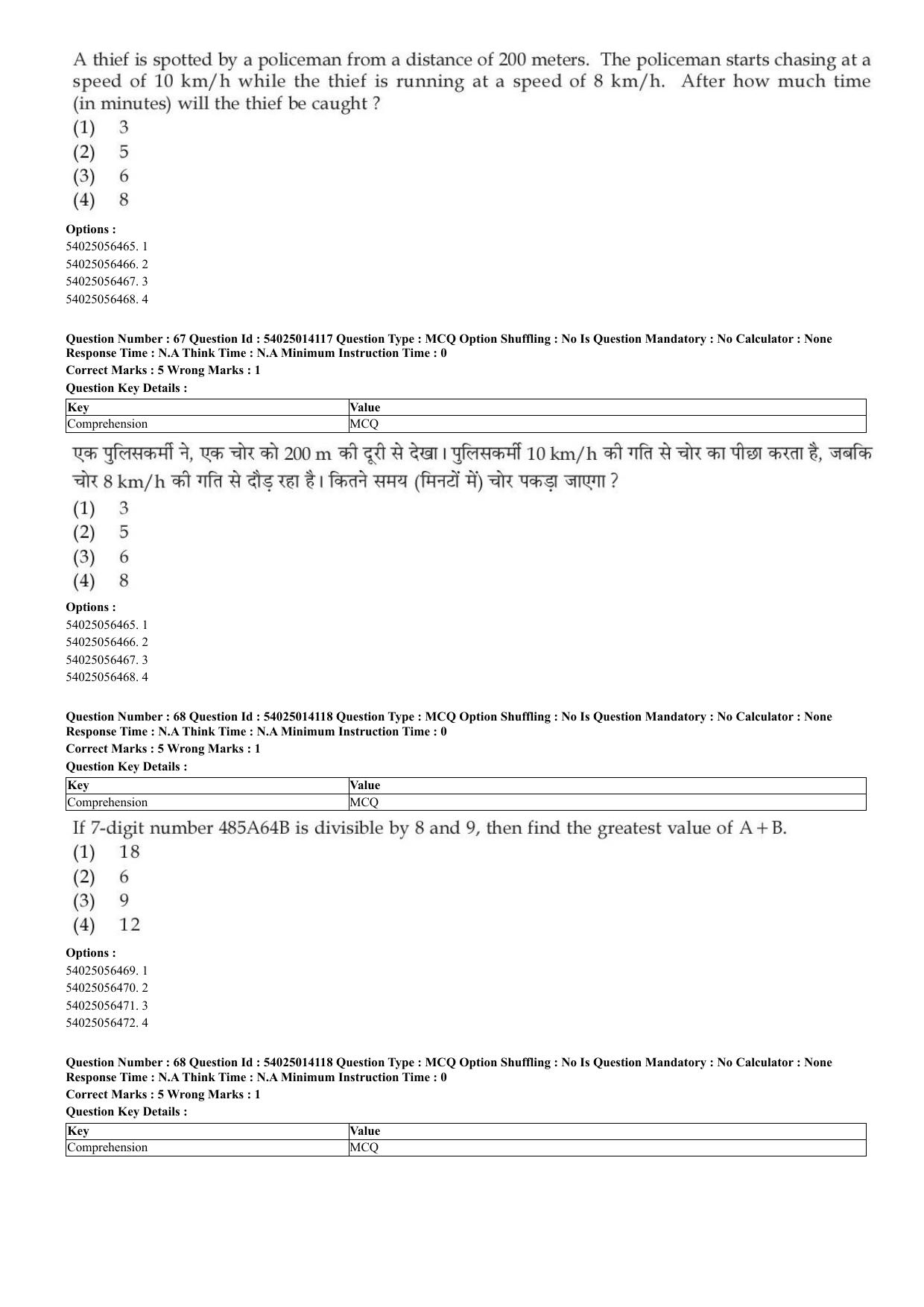 CUET 2023 Domestic Shift 1 Question Paper - 7 June 2023 - Page 41