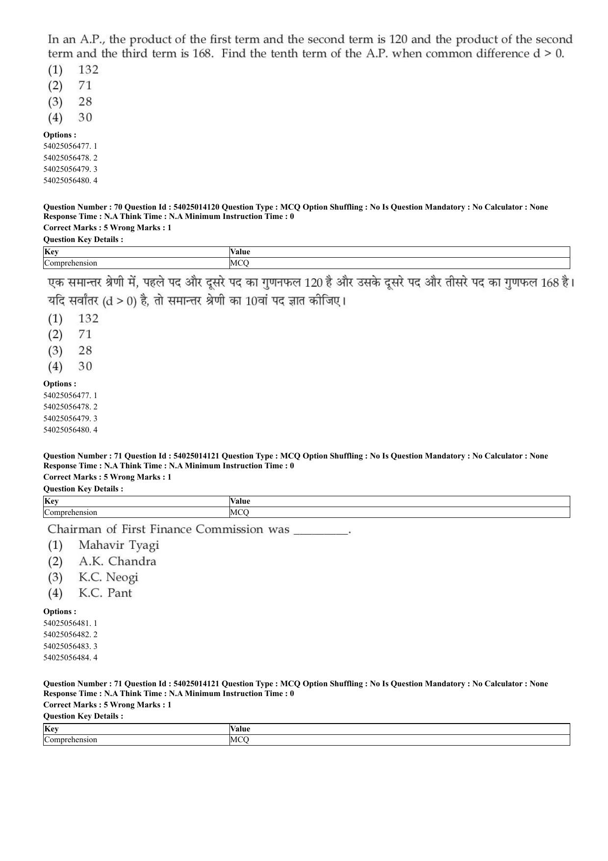 CUET 2023 Domestic Shift 1 Question Paper - 7 June 2023 - Page 43