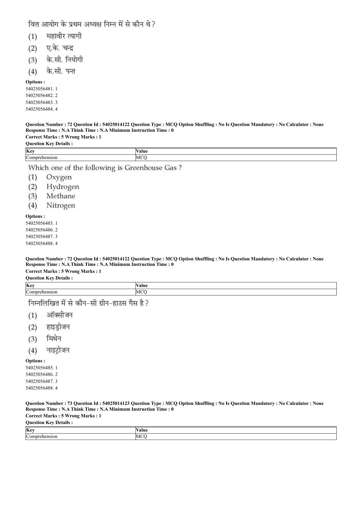 CUET 2023 Domestic Shift 1 Question Paper - 7 June 2023 - Page 44