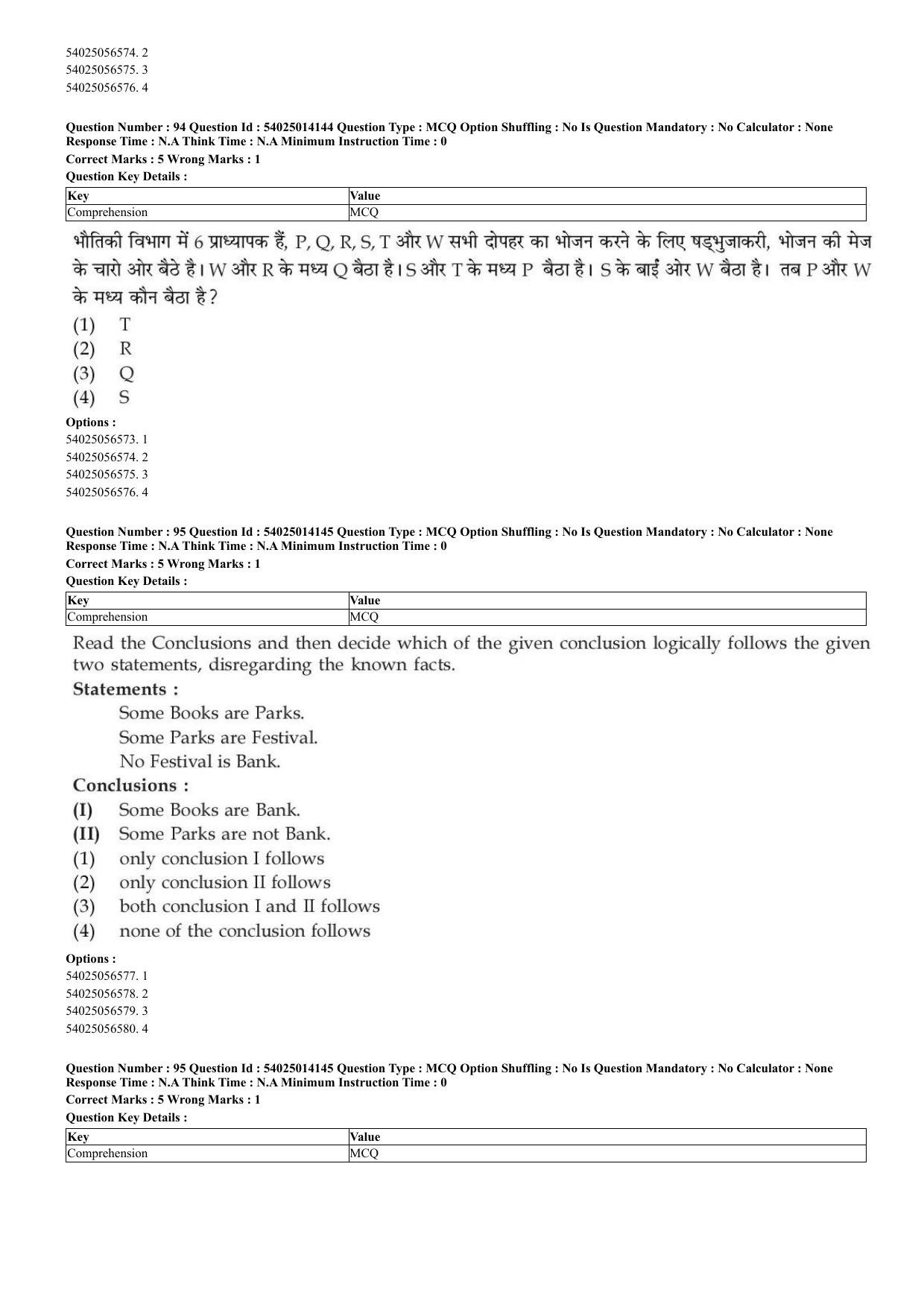 CUET 2023 Domestic Shift 1 Question Paper - 7 June 2023 - Page 59