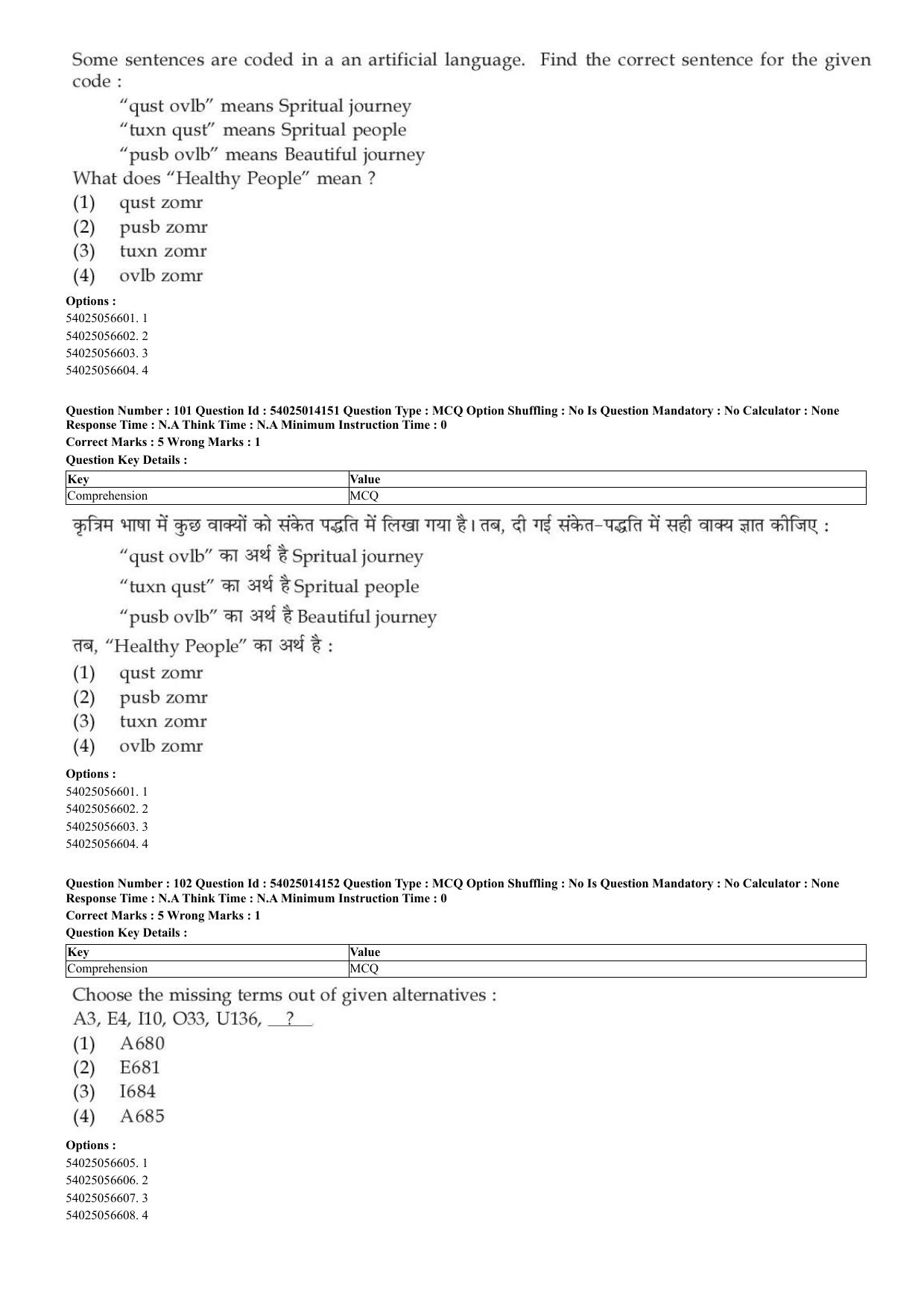 CUET 2023 Domestic Shift 1 Question Paper - 7 June 2023 - Page 64