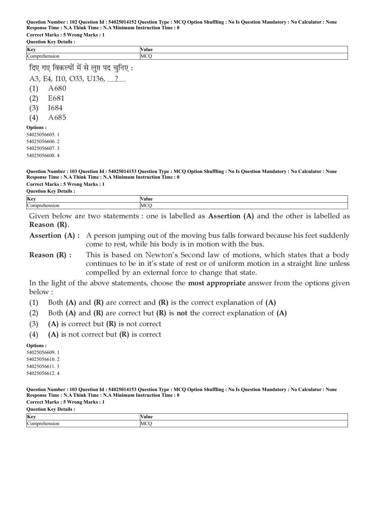 CUET 2023 Domestic Shift 1 Question Paper - 7 June 2023 - Page 65