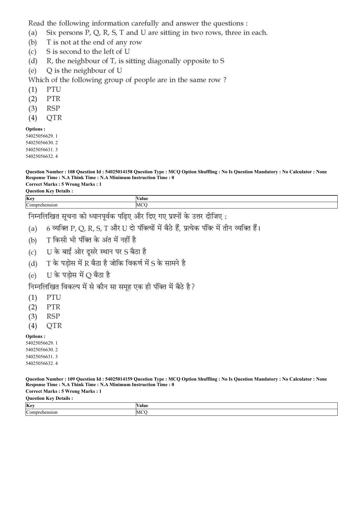 CUET 2023 Domestic Shift 1 Question Paper - 7 June 2023 - Page 70