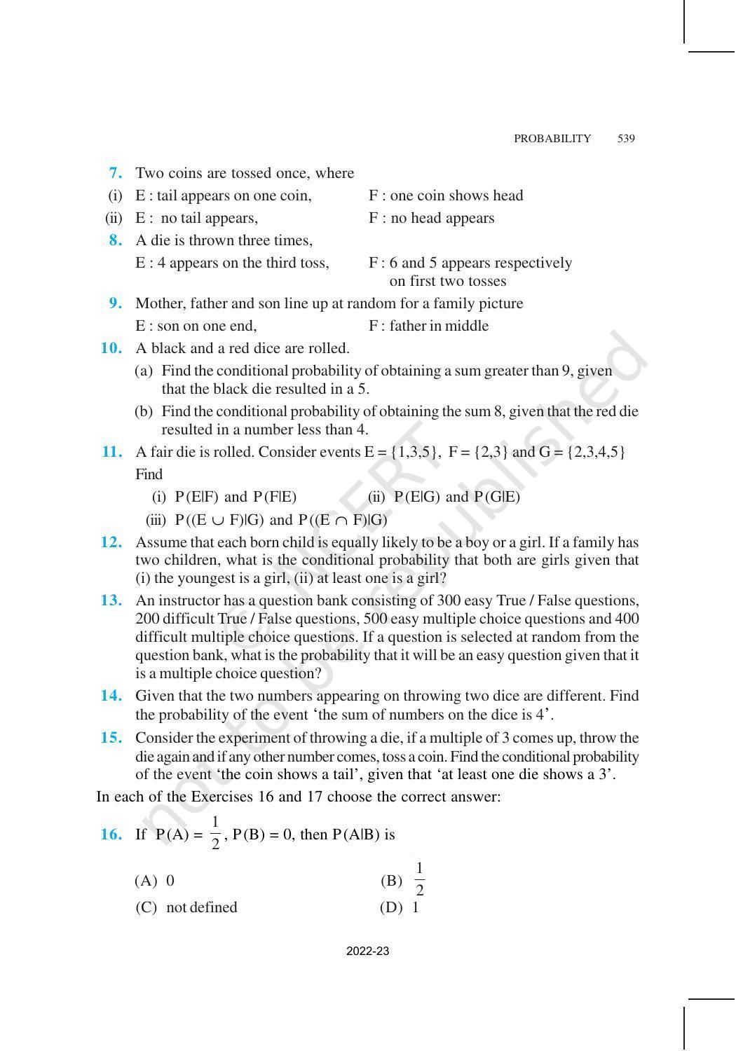 NCERT Book for Class 12 Maths Chapter 13 Probability - Page 9