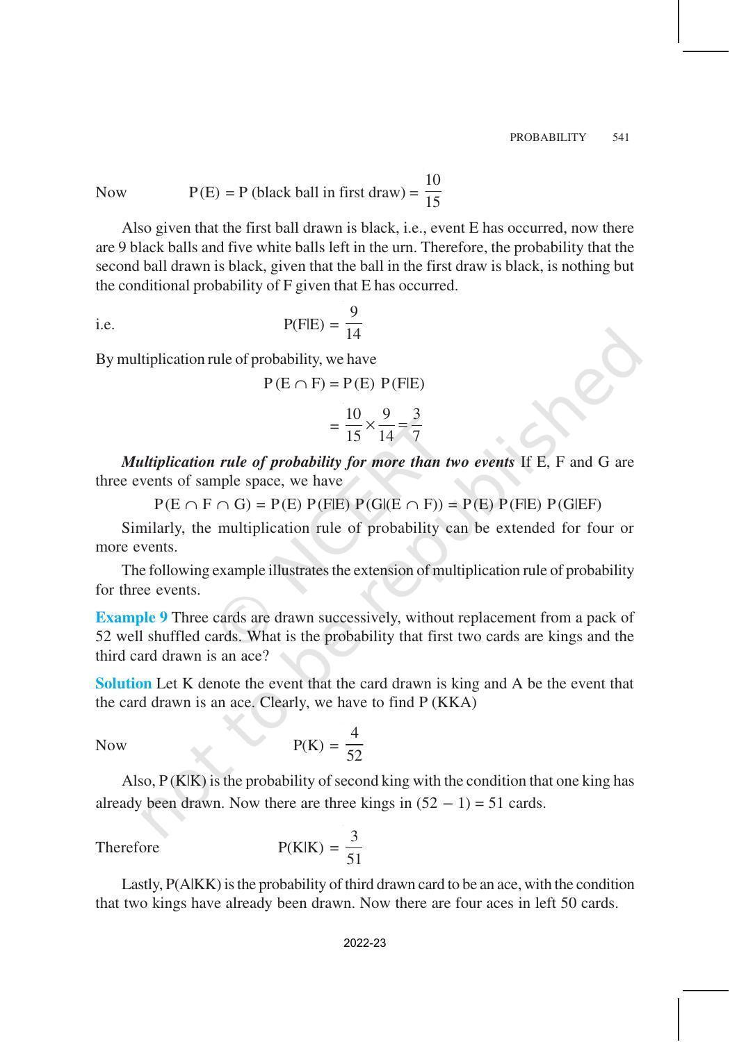 NCERT Book for Class 12 Maths Chapter 13 Probability - Page 11