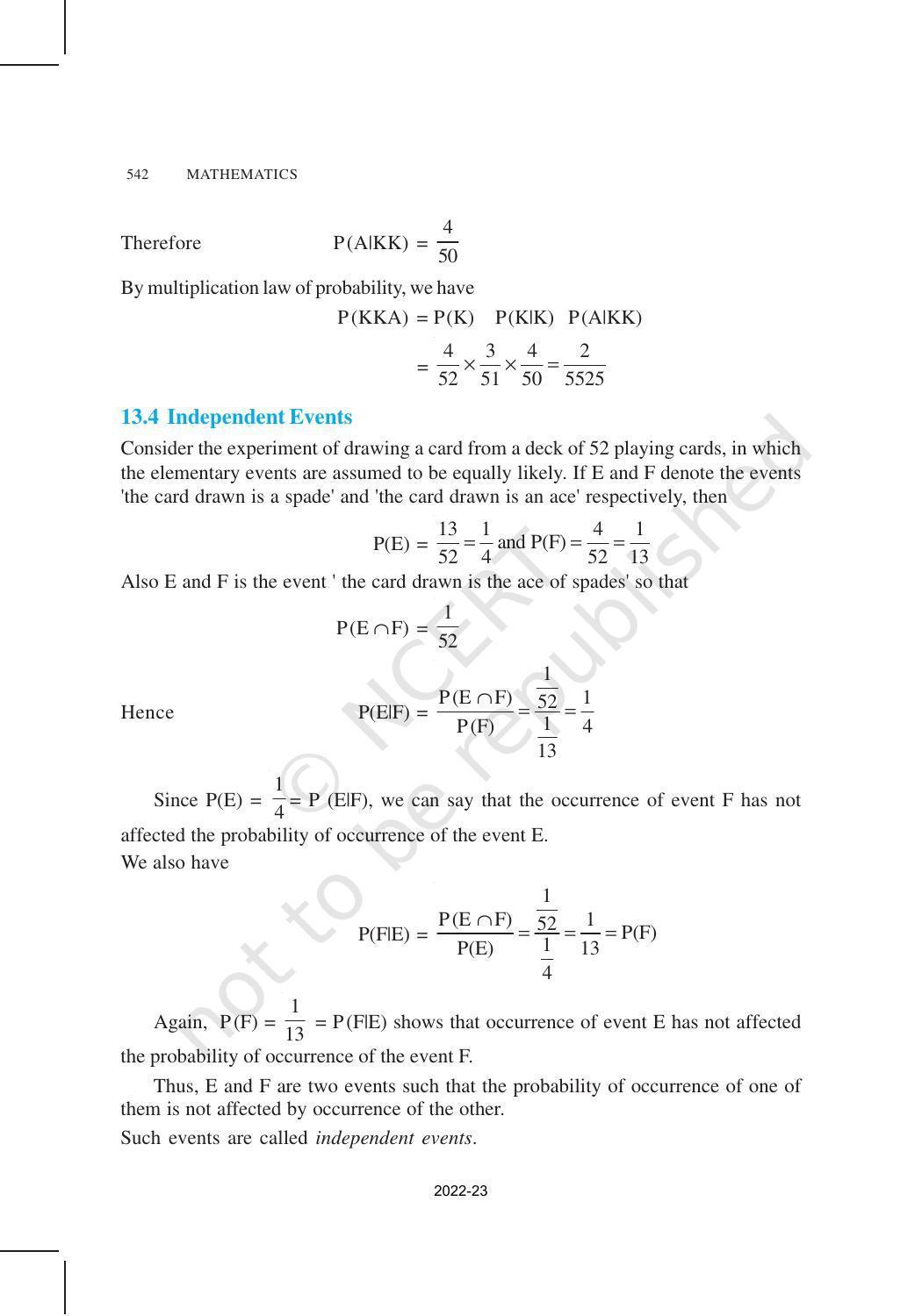 NCERT Book for Class 12 Maths Chapter 13 Probability - Page 12