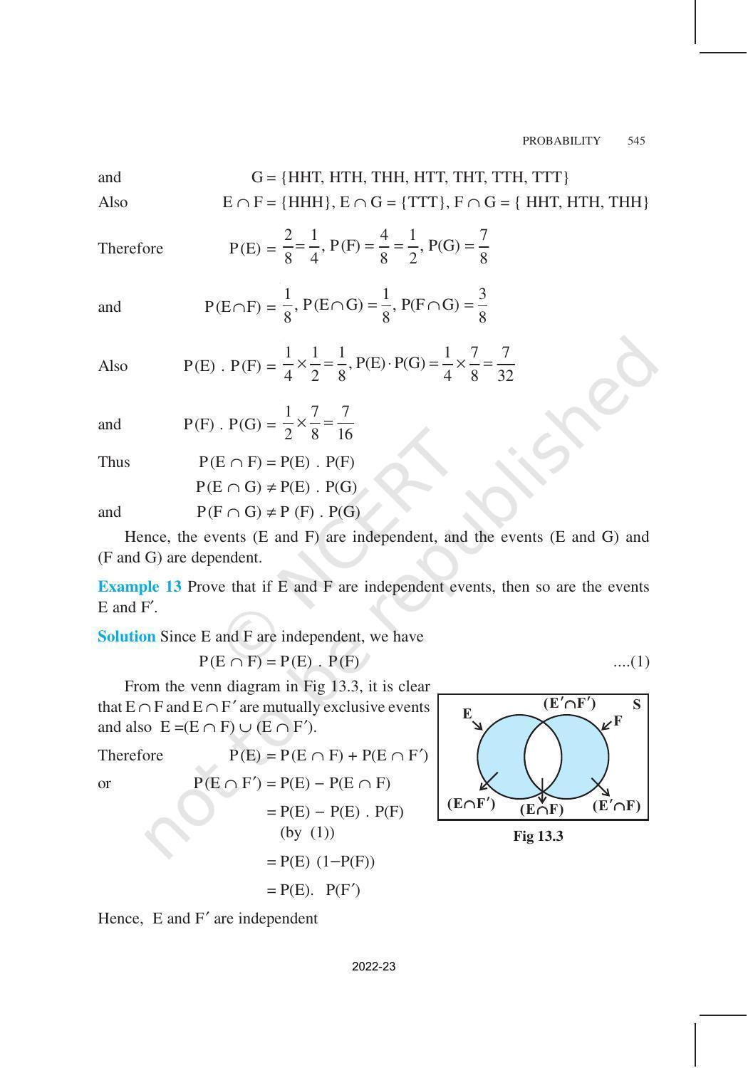 NCERT Book for Class 12 Maths Chapter 13 Probability - Page 15
