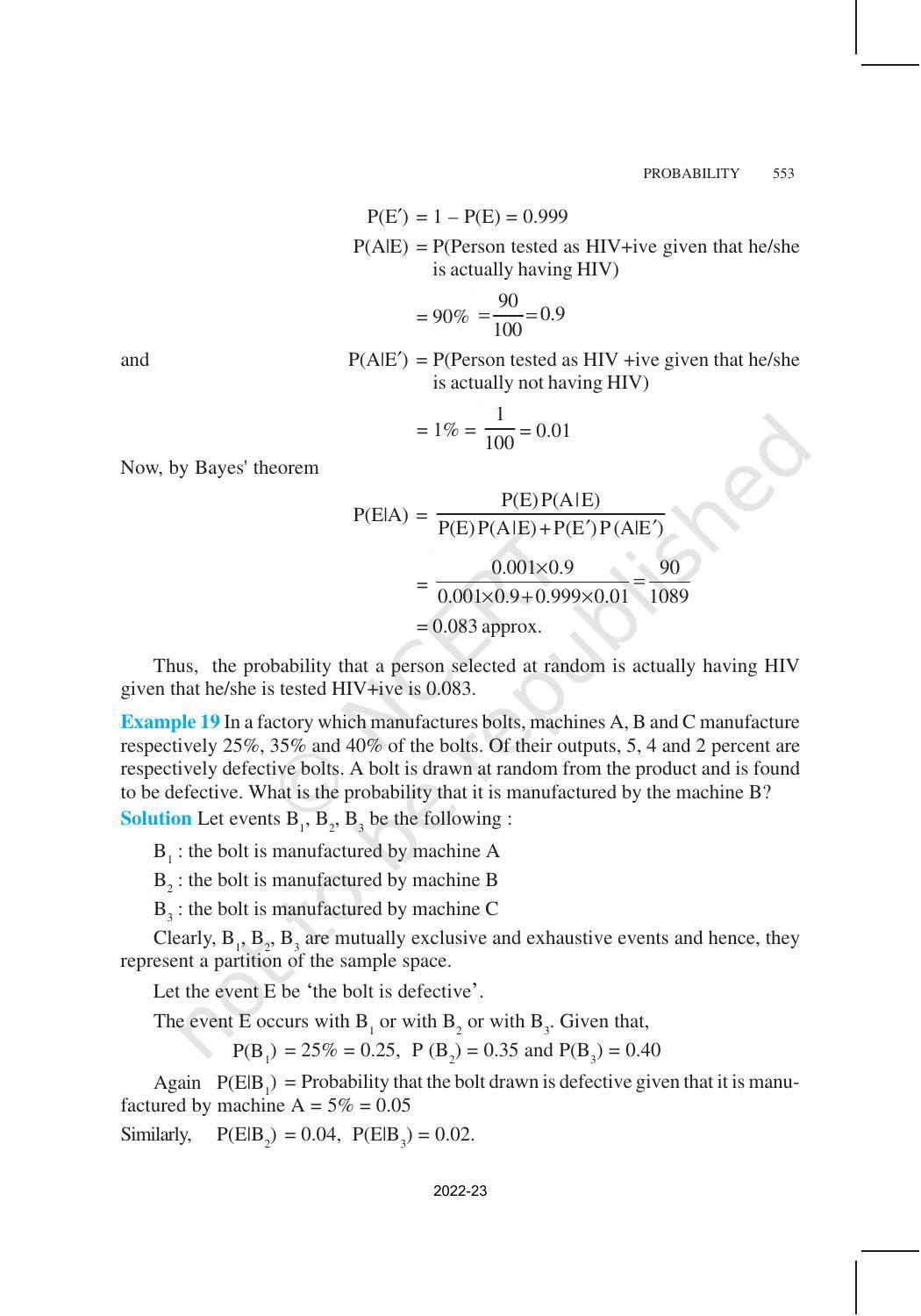 NCERT Book for Class 12 Maths Chapter 13 Probability - Page 23