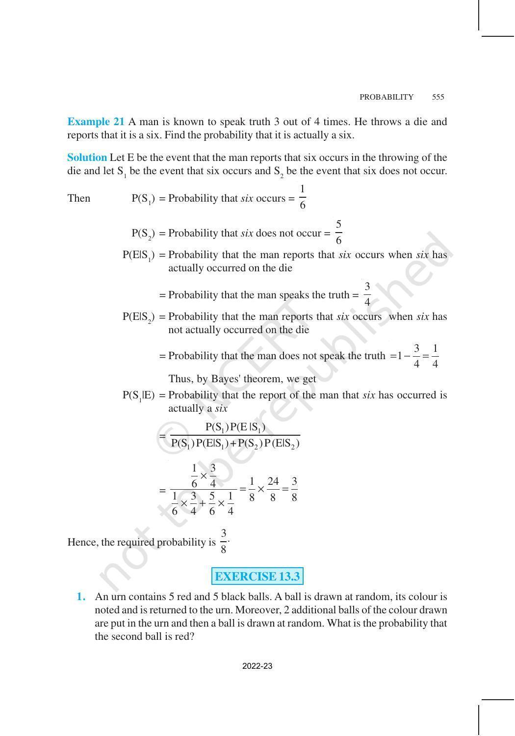 NCERT Book for Class 12 Maths Chapter 13 Probability - Page 25