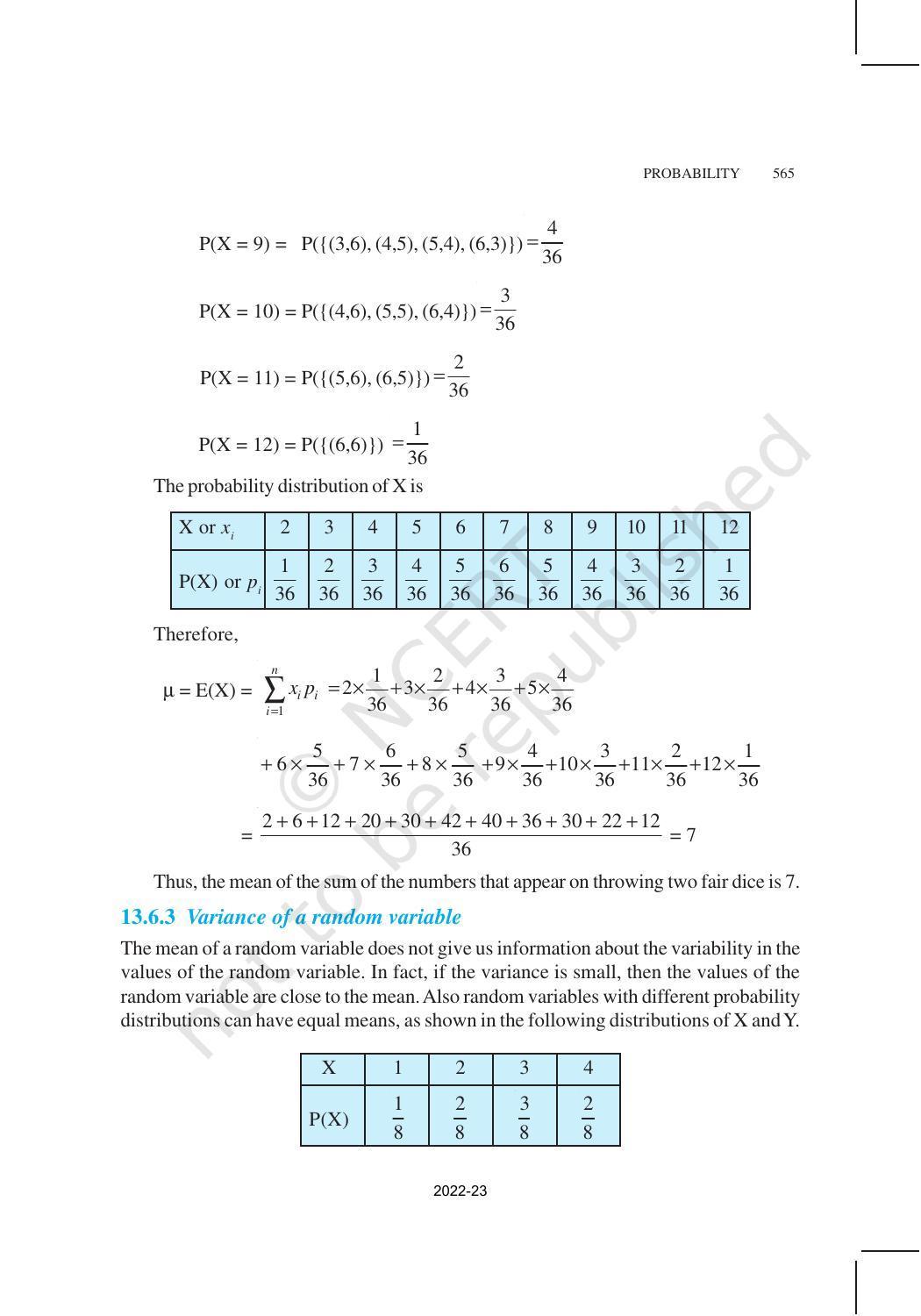 NCERT Book for Class 12 Maths Chapter 13 Probability - Page 35