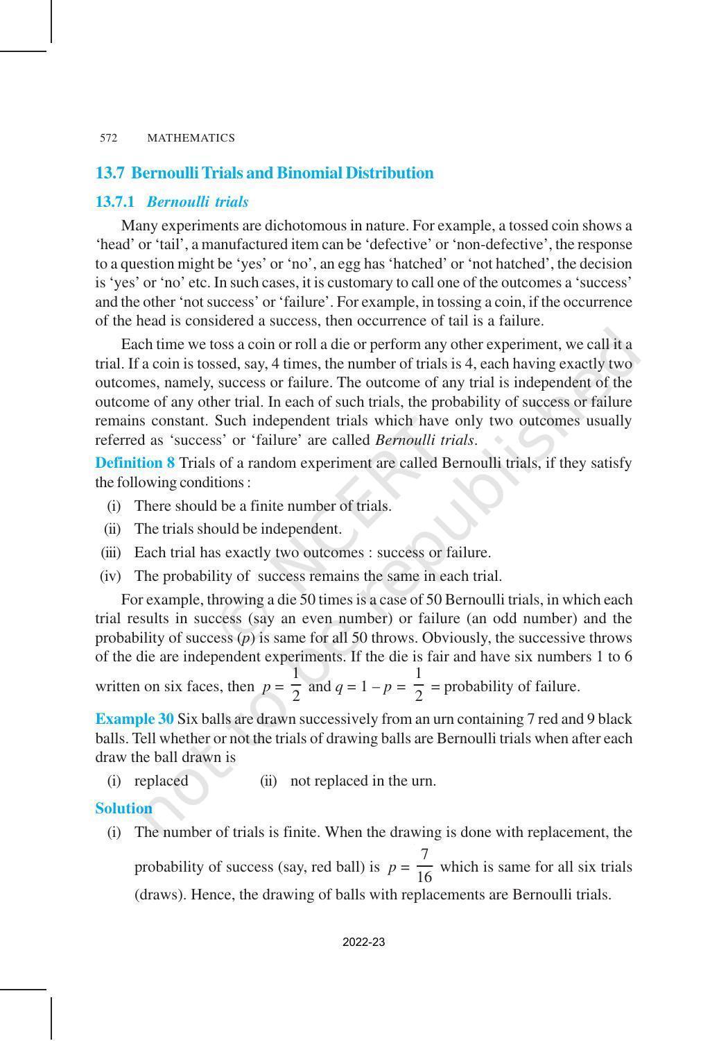 NCERT Book for Class 12 Maths Chapter 13 Probability - Page 42