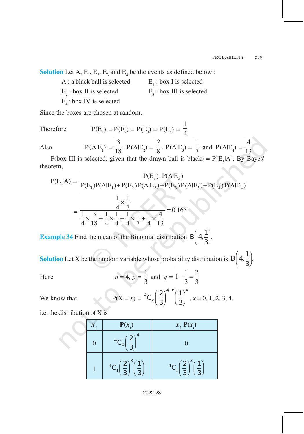 NCERT Book for Class 12 Maths Chapter 13 Probability - Page 49