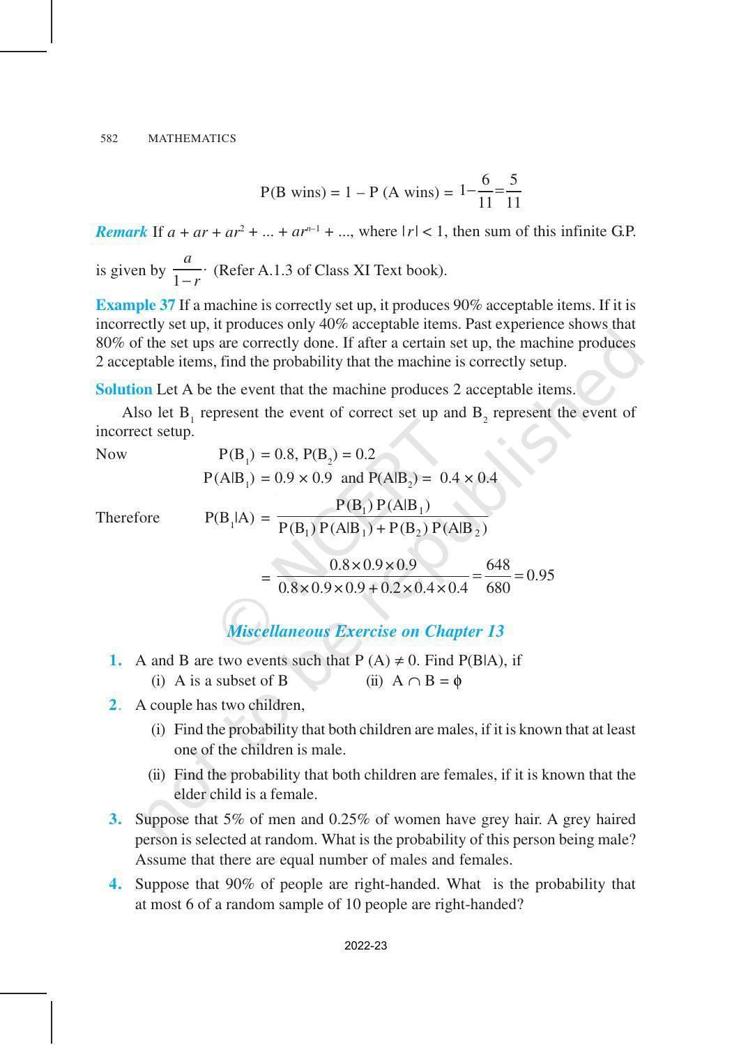 NCERT Book for Class 12 Maths Chapter 13 Probability - Page 52