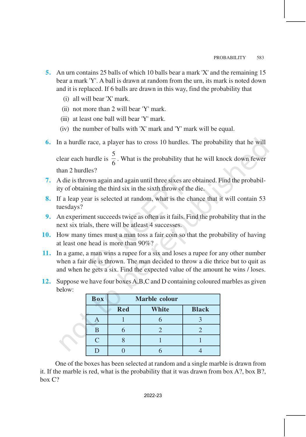 NCERT Book for Class 12 Maths Chapter 13 Probability - Page 53
