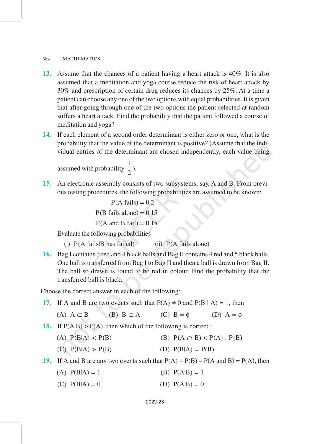 NCERT Book for Class 12 Maths Chapter 13 Probability - Page 54