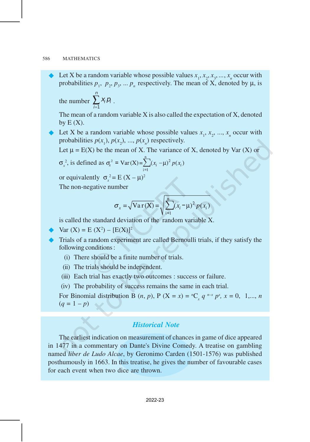 NCERT Book for Class 12 Maths Chapter 13 Probability - Page 56