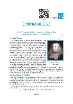 NCERT Book for Class 12 Maths Chapter 13 Probability