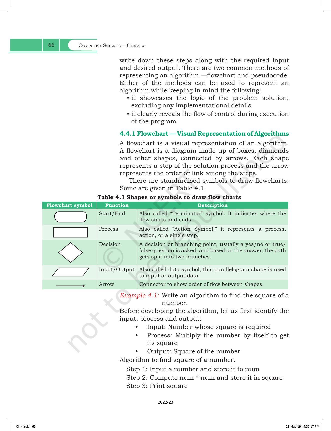 NCERT Book for Class 11 Computer Science Chapter 4 Introduction to Problem-Solving - Page 6